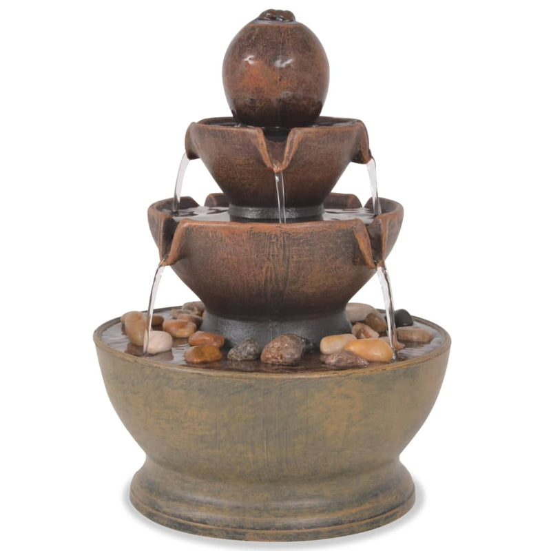Fountana interna vidaxl con pompine polyresina