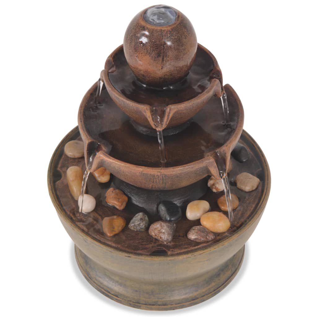 Fountana interna vidaxl con pompine polyresina
