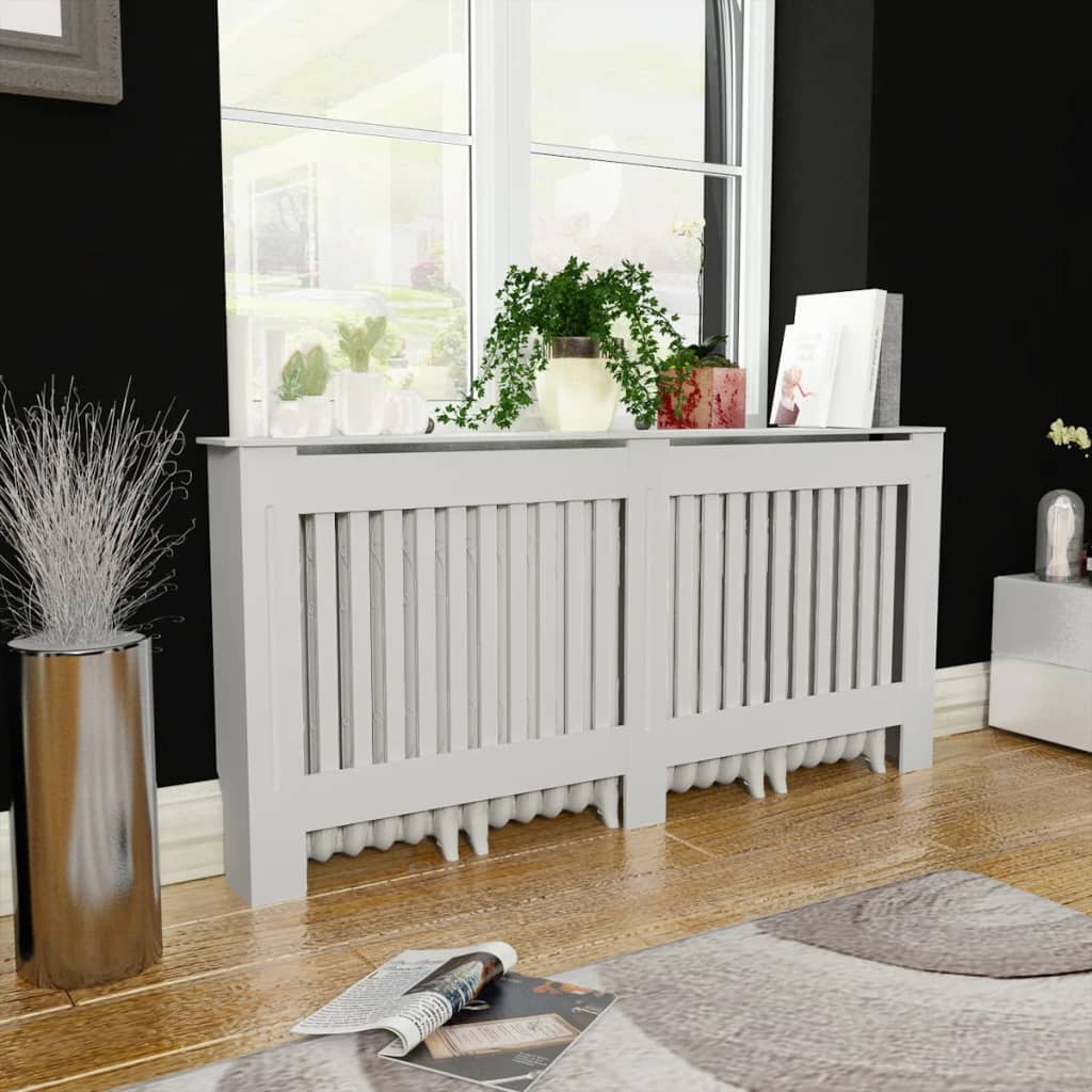 Vidaxl Construcción de radiador White MDF 172 cm