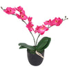 Vidaxl Orquídea de planta artificial con maceta de 30 cm rojo