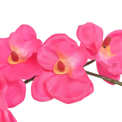 Vidaxl Orquídea de planta artificial con maceta de 30 cm rojo