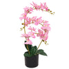Vidaxl Orquídea de planta artificial con maceta de 65 cm de color rosa