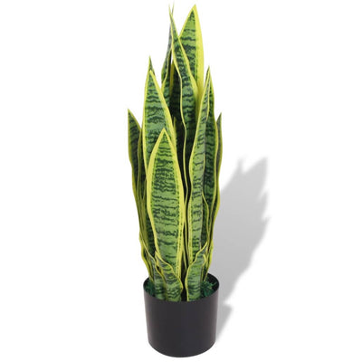 Vidaxl Art Sanseveria Plant con pentola verde 65 cm