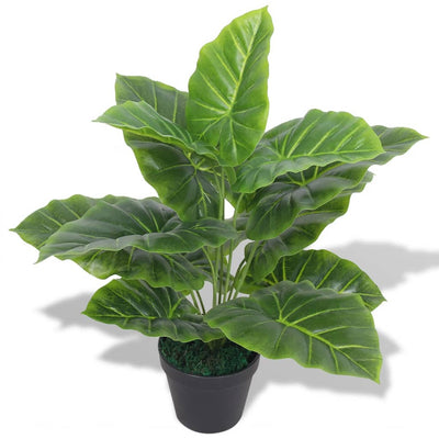 Plantas de taro de arte de Vidaxl con maceta 45 cm verde