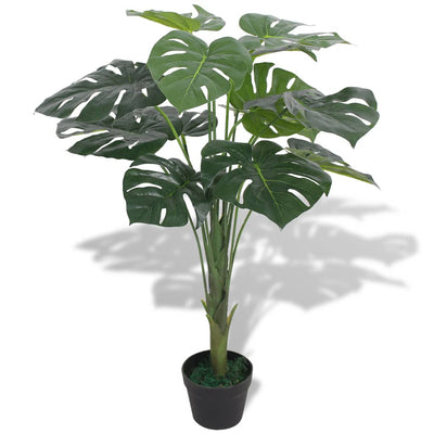 Planta Vidaxl Kunst Monstera con maceta de 70 cm de verde