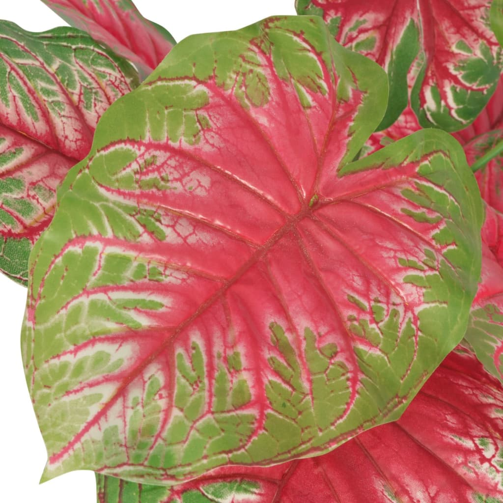 Vidaxl Caladio de planta artificial con maceta de 85 cm verde y rojo