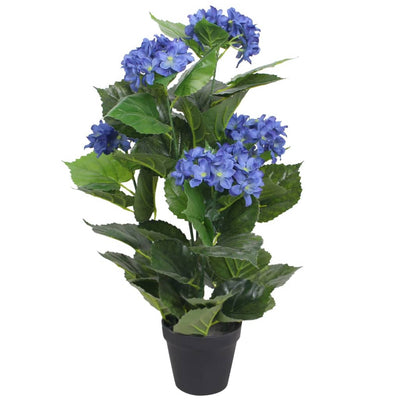 Vidaxl Art Hortensia Plant con pentola 60 cm blu
