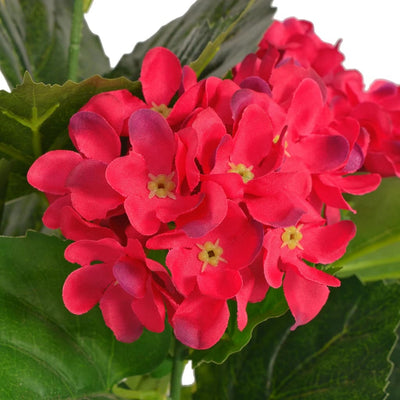 Planta de vidaxl art hortensia con maceta 60 cm rojo