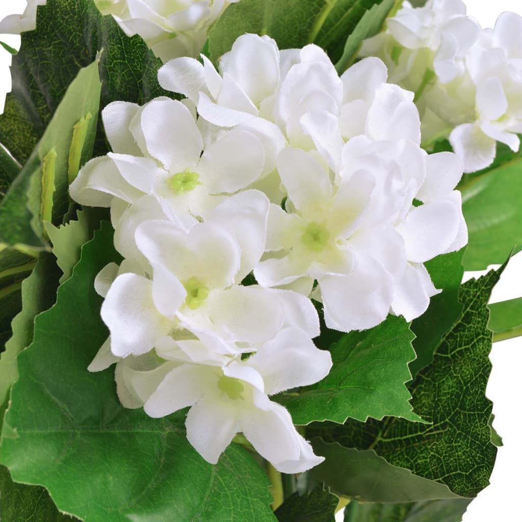Vidaxl Art Hortensia Plant con pentola da 60 cm bianco
