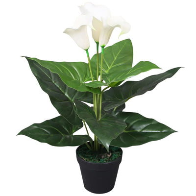 Vidaxl Art Calla Lelie Plant con pentola da 45 cm bianco