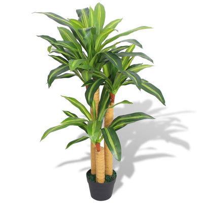 Vidaxl Art Dracena Planta con maceta 100 cm verde