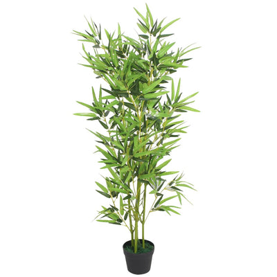 Vidaxl Plant artificiale con pentola di bambù 120 cm verde
