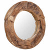 Specchio decorativo Vidaxl intorno a 80 cm in legno di teak