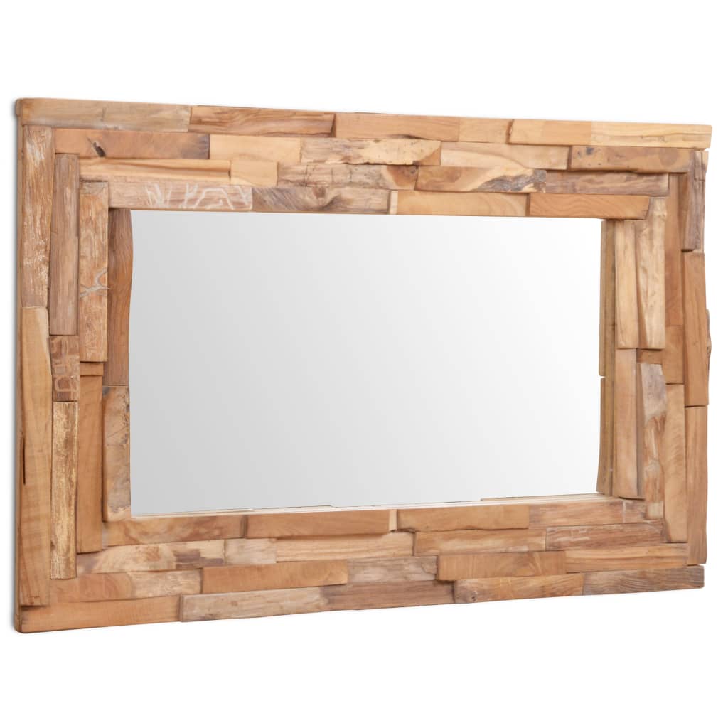 Vidaxl Mirror decorativo Rectangular 90x60 cm de madera de teca