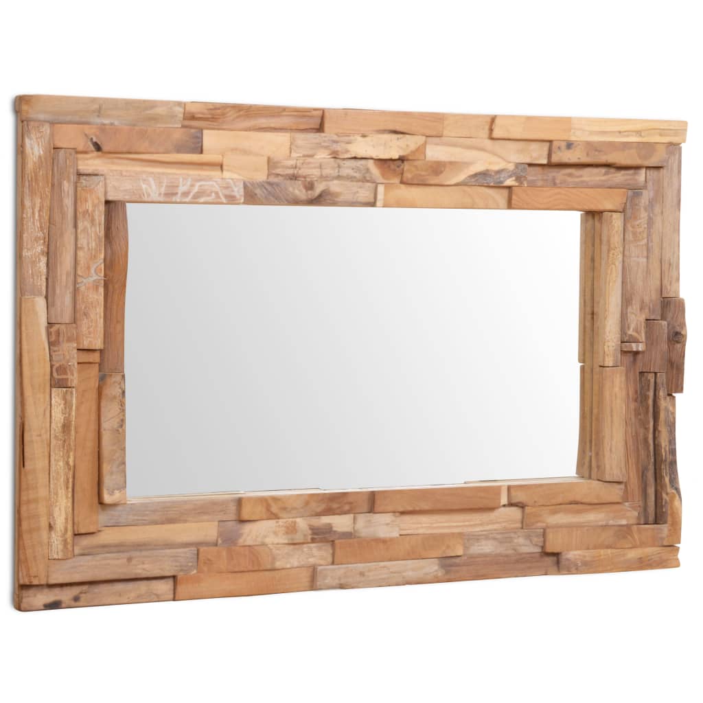 Vidaxl Mirror decorativo Rectangular 90x60 cm de madera de teca