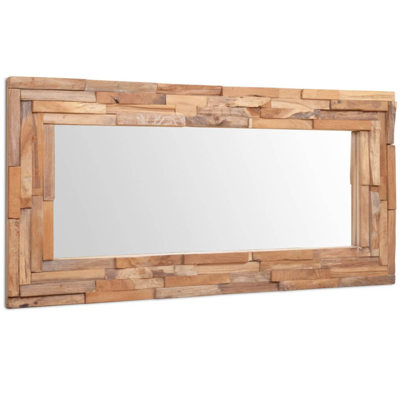 Vidaxl Mirror decorativo rettangolare 120x60 cm Legno di teak
