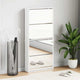 Vidaxl schoenenkast met 4 spiegels 63x17x134 cm wit