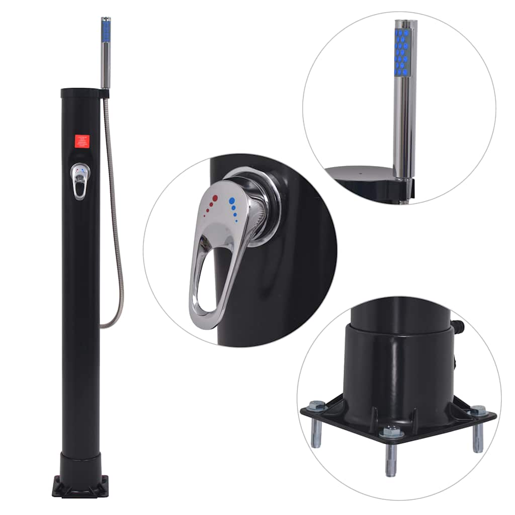 Vidaxl solar douche 8 l pvc staal