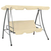 Banco de columpio Vidaxl para al aire libre con Luifel Sand White