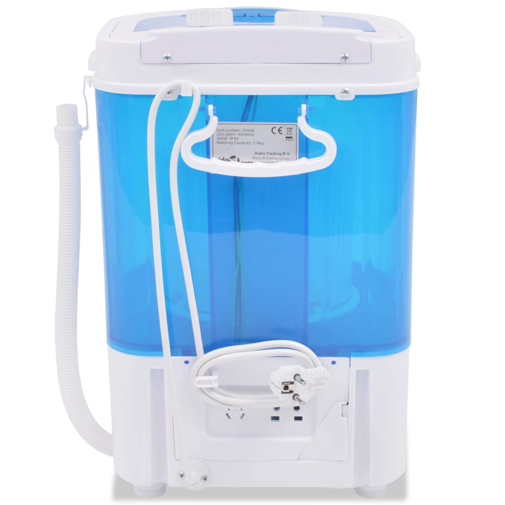 Vidaxl Mini Washing Machine con un singolo tamburo 2,6 kg