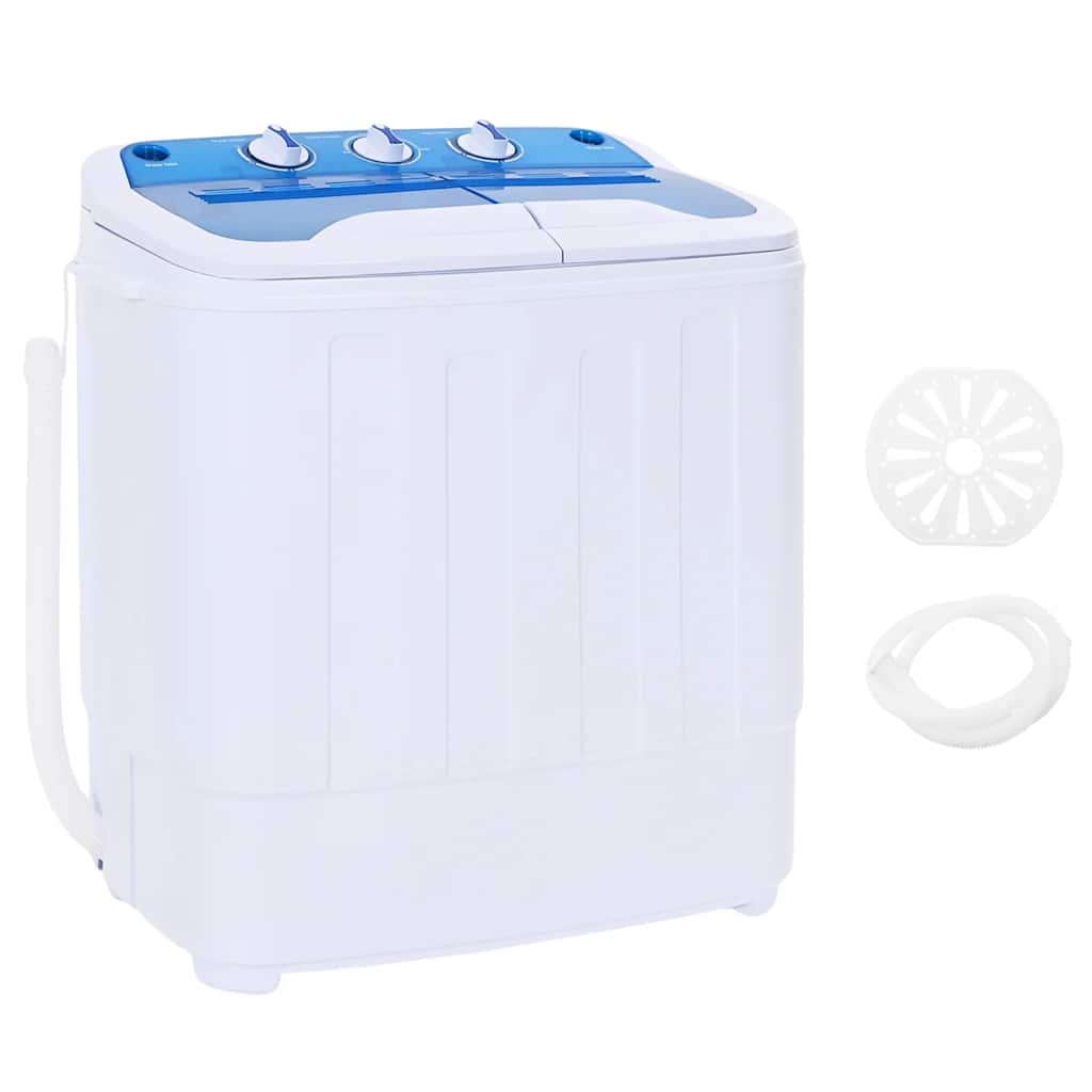 Vidaxl mini wasmachine met dubbele trommel 5,6 kg