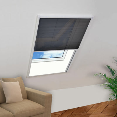 Vidaxl raamhor plissé 80x120 cm aluminium