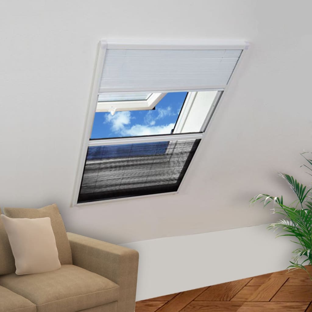 Vidaxl Raamhor Plissé con malversación de aluminio 80x100 cm