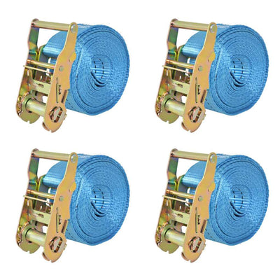 Neumáticos Vidaxl Span 2 toneladas de 6mx38mm azul 4 pcs