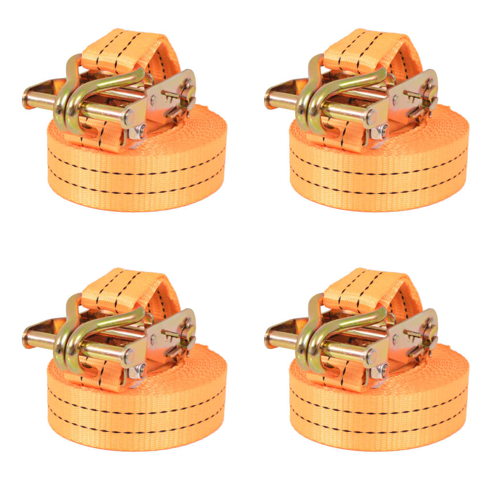 Pneumatici Vidaxl Span 1 tonnellate 6mx38mm arancione 4 pezzi