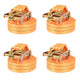 Pneumatici Vidaxl Span 1 tonnellate 6mx38mm arancione 4 pezzi