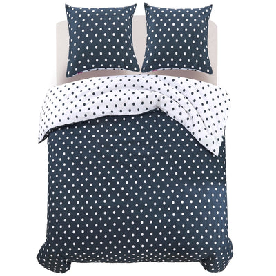 Vidaxl Duvet Overlay Set Dots 240x220 80x80 cm