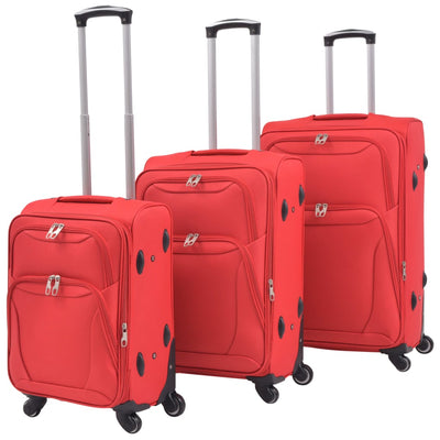 Vidaxl Trolleyset Red 3 piezas