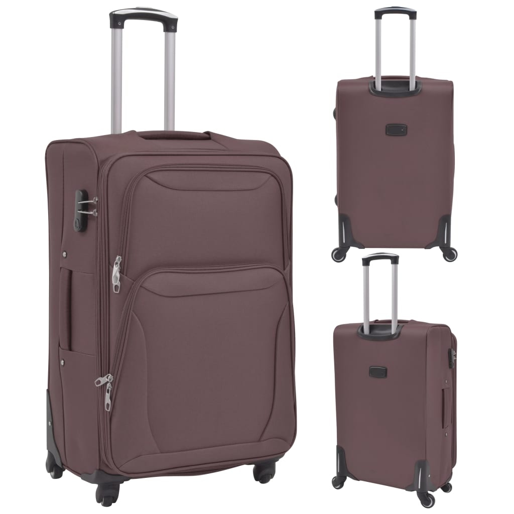 Vidaxl Trolleyset Coffee Brown 3 piezas