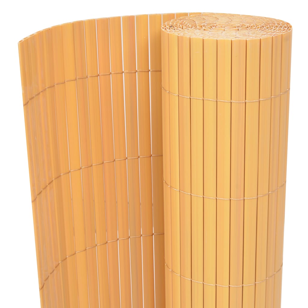 Vidaxl tuinafscheiding dubbelzijdig 90x300 cm pvc geel