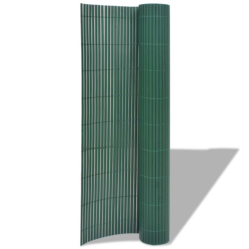 Vidaxl Garden Fencing Doble -lado 90x500 CM PVC Green