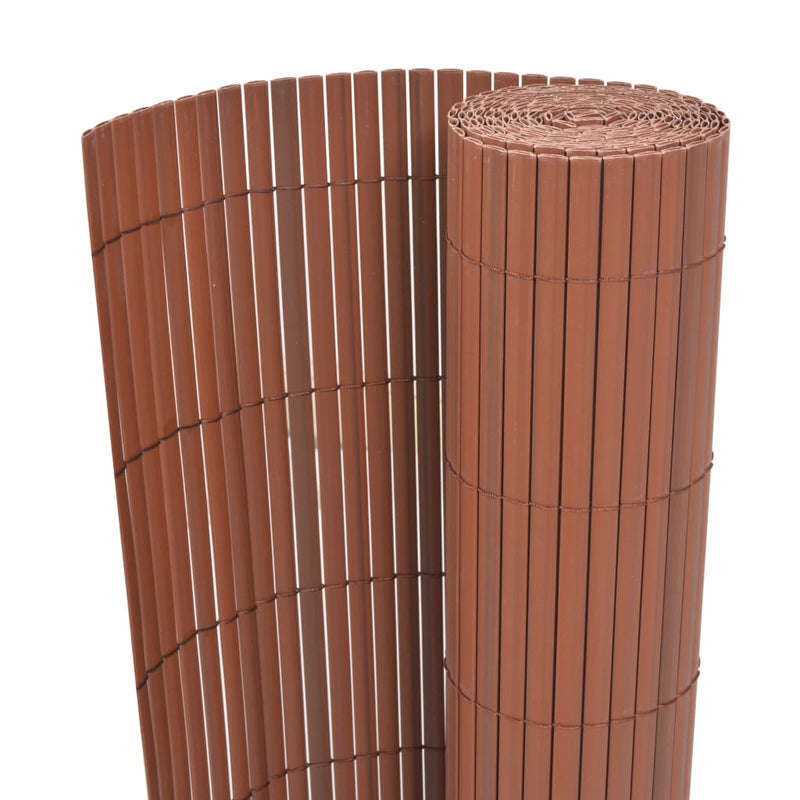 Vidaxl Garden Cercing Doble -lado 90x500 cm PVC Brown