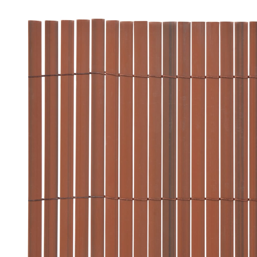 Vidaxl Garden Cercing Doble -lado 90x500 cm PVC Brown