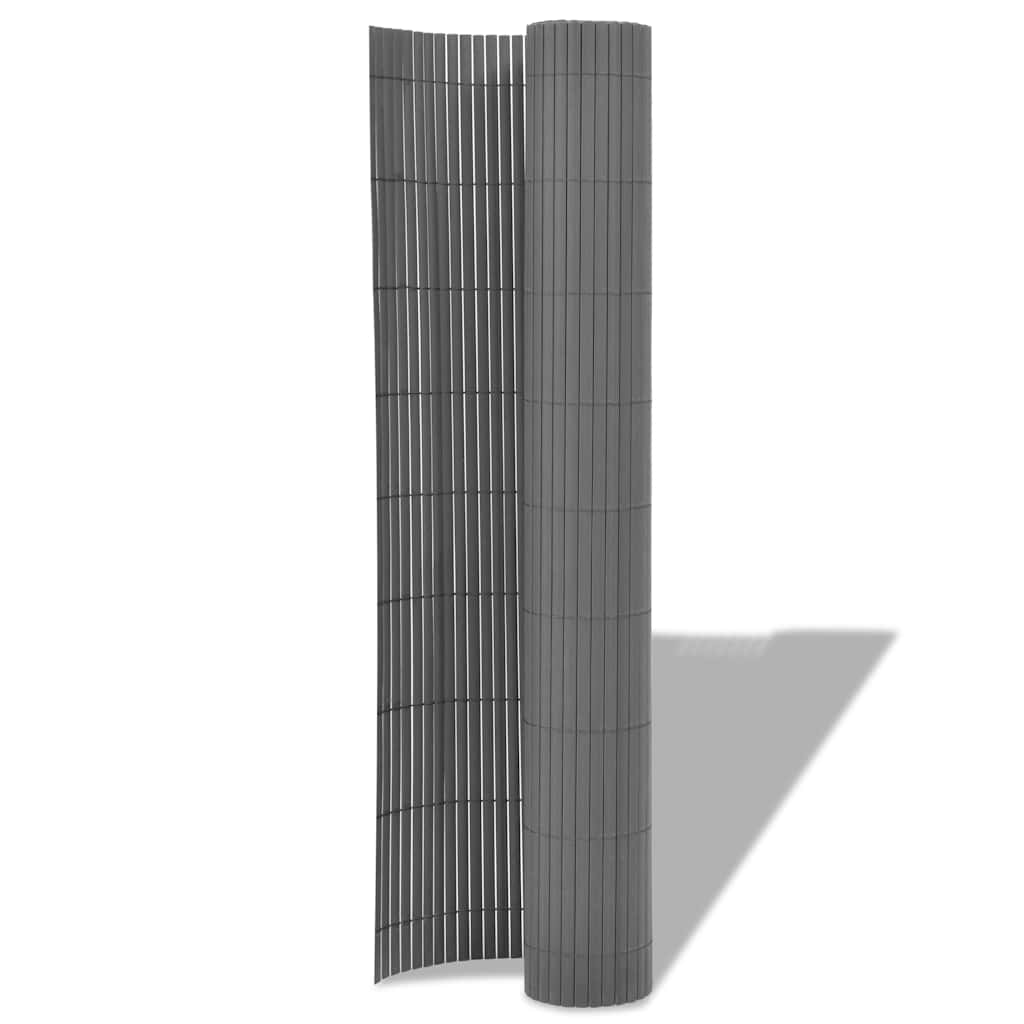 Recinzione da giardino Vidaxx bifacciale 150x500 cm PVC grigio