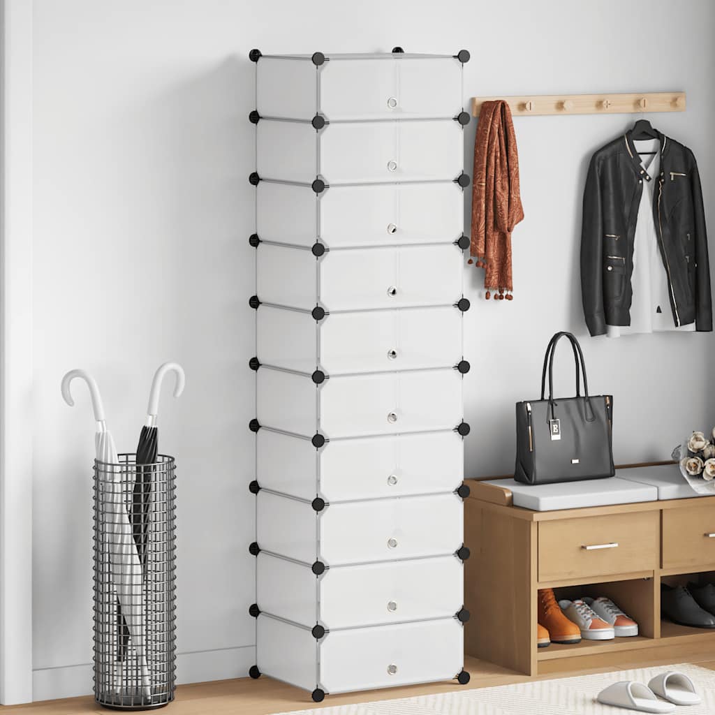 Vidaxl Cabinet da scarpe con 10 scomparti crollati bianchi