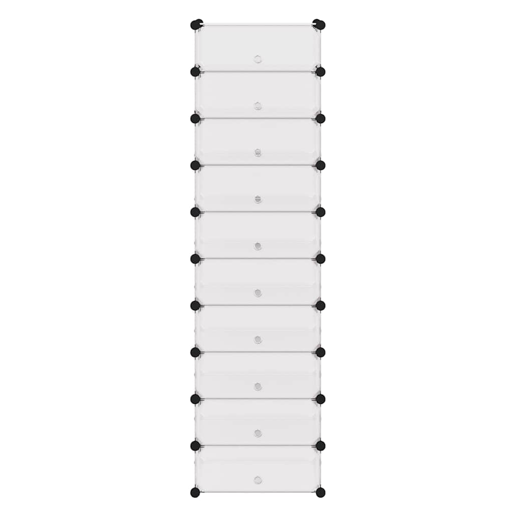 Vidaxl Cabinet da scarpe con 10 scomparti crollati bianchi