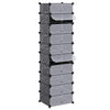 Gabinete de zapatos Vidaxl con 10 compartimentos de colapso negro