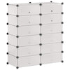 Gabinete de zapatos Vidaxl con 12 compartimentos colapsivos blancos