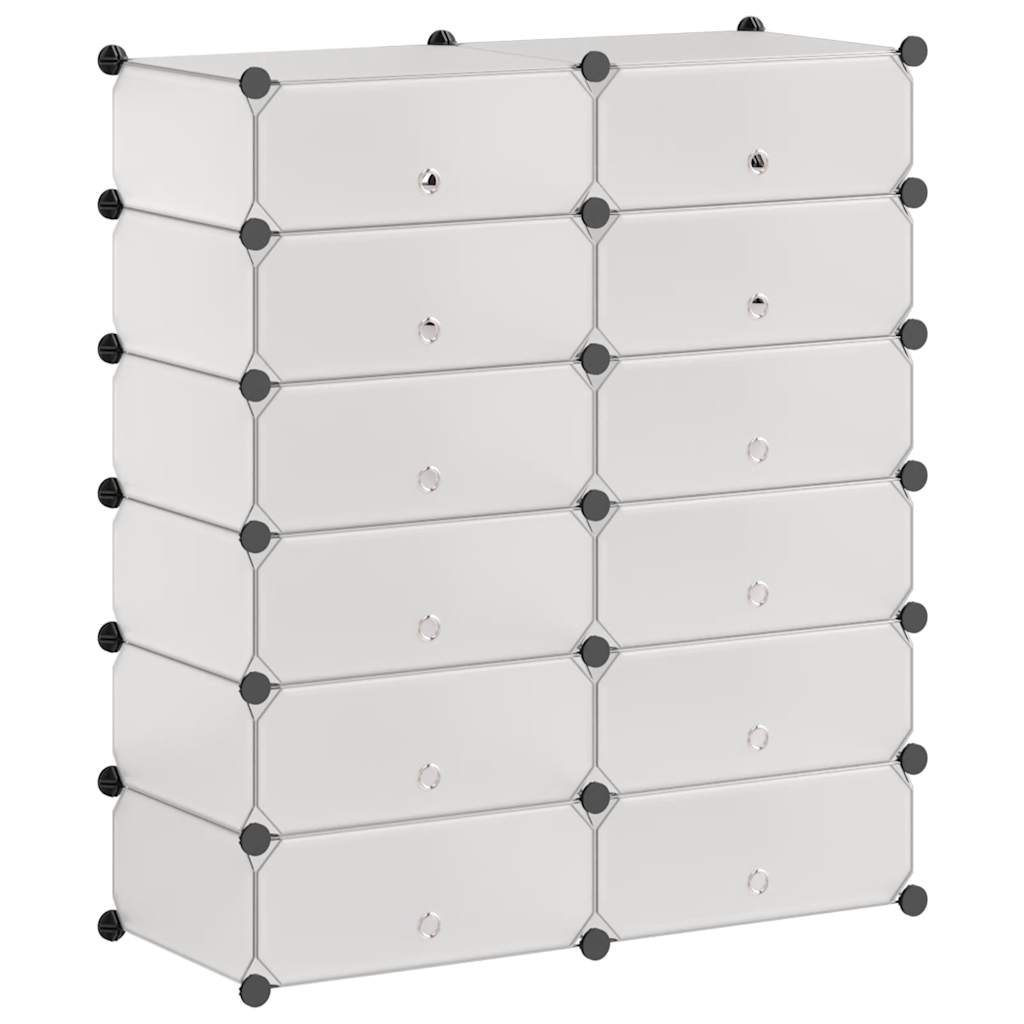 Vidaxl Cabinet da scarpe con 12 scomparti crollati bianchi