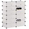 Vidaxl Cabinet da scarpe con 12 scomparti crollati bianchi