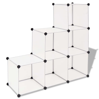 Muebles de almacenamiento de Vidaxl con 6 compartimentos blancos