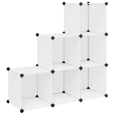 Muebles de almacenamiento de Vidaxl con 6 compartimentos blancos