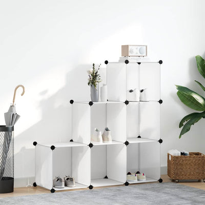 Muebles de almacenamiento de Vidaxl con 6 compartimentos blancos