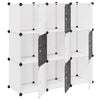 Vidaxl Storage mobili con 9 compartimenti in bianco e nero