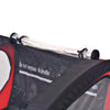 Vidaxl Bicycle Trailer 30 kg nero e rosso