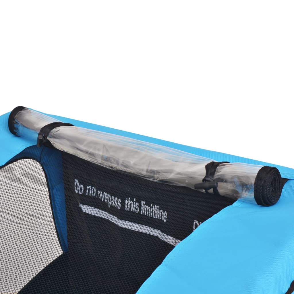 Vidaxl Bicycle Trailer 30 kg grigio e blu